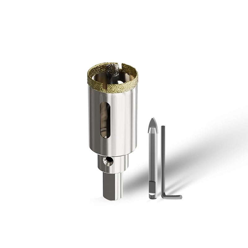 CSOOM 1"（25mm） Diamond Hole Saw with Center Drill Bit, One-Touch Positioning, Easy to Penetrate Hard Materials Such as Ceramic, Tile, Glass, Granite, Marble, etc. - Image 1